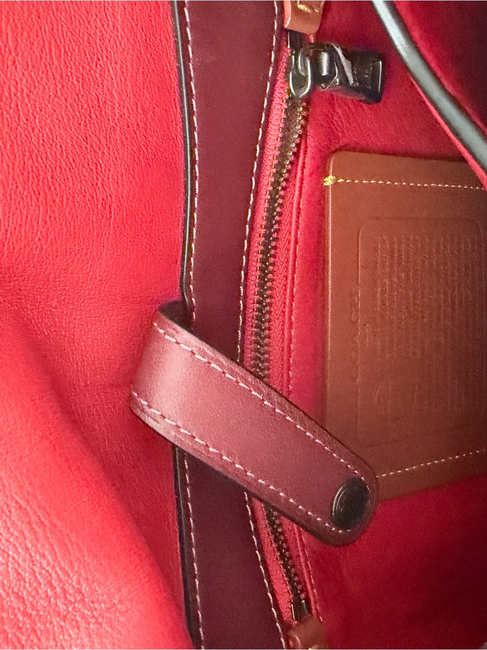 Vintage Classic Coach 1941 Saddlebag 23 Oxblood Glove Tanned Leather SD-20115 - Picture 6 of 7